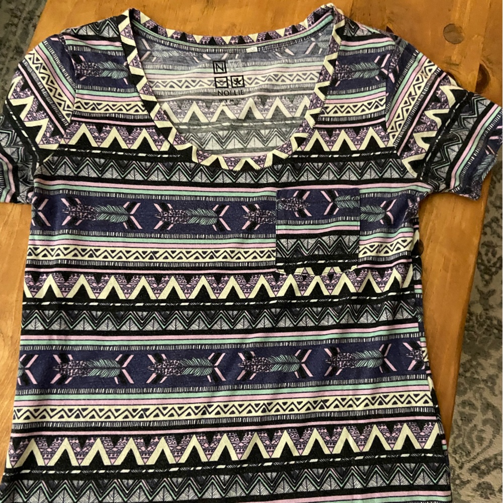 Nollie Aztec Scoop Neck Top— Medium